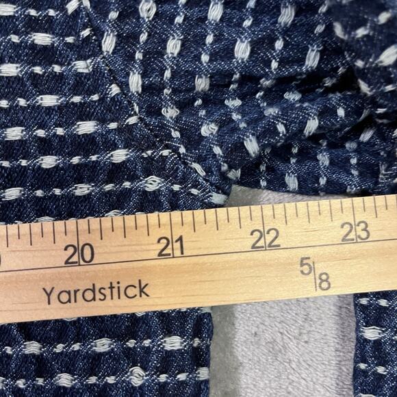 Bagatelle Collection NY Crop Jacket Blue Womens M Button Textured - Picture 6 of 10